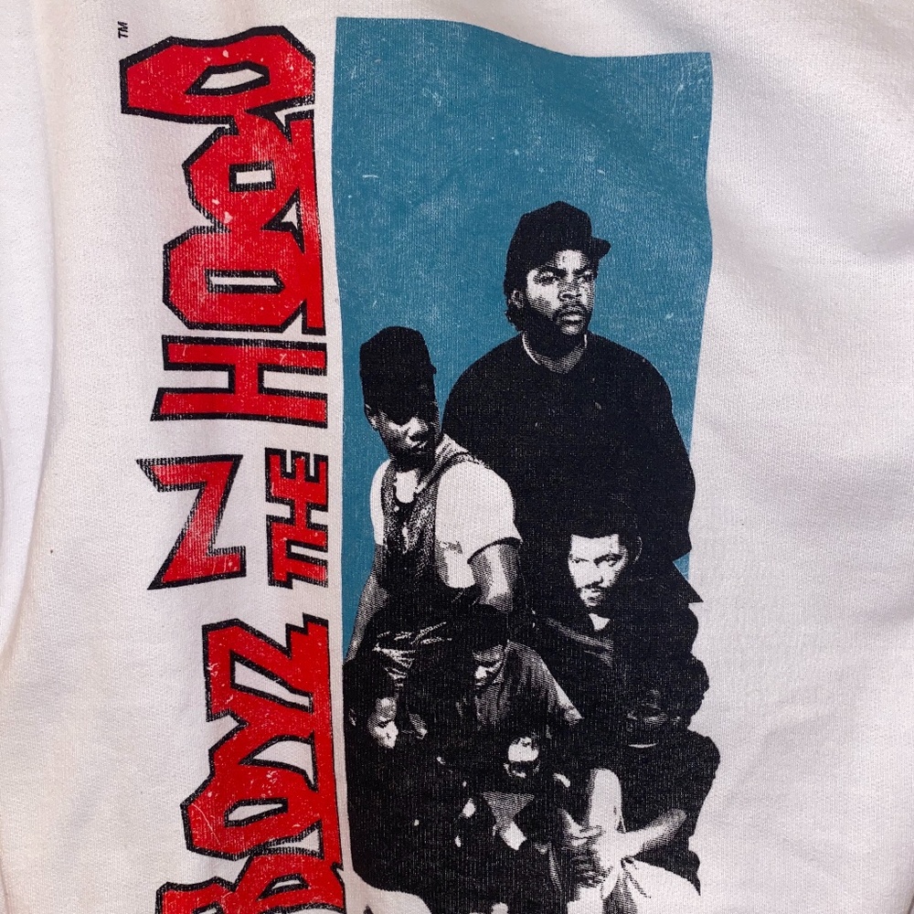 Boyz N the Hood Graphic Logo Hoodie - White - XL